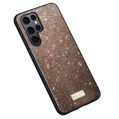 SULADA Glittery TPU Hybrid Handmade Leather Phone Case