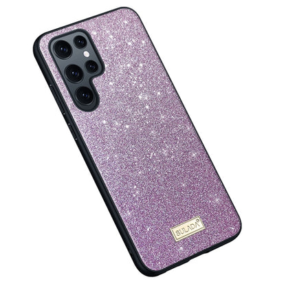 SULADA Glittery TPU Hybrid Handmade Leather Phone Case