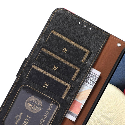KHAZNEH Litchi Texture Leather RFID Phone Case, For iPhone 16e / 17e, For iPhone 17 Pro Max, For iPhone 17 Pro, For iPhone 17, For iPhone Air, For iPhone 16 Pro Max