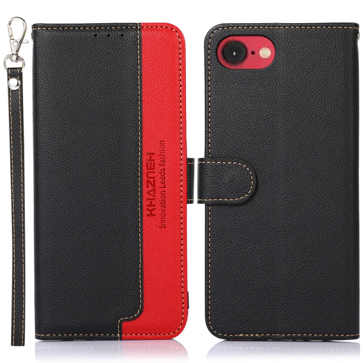KHAZNEH Litchi Texture Leather RFID Phone Case, For iPhone 16e / 17e, For iPhone 17 Pro Max, For iPhone 17 Pro, For iPhone 17, For iPhone Air, For iPhone 16 Pro Max