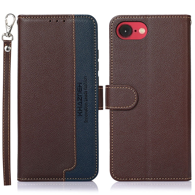 KHAZNEH Litchi Texture Leather RFID Phone Case, For iPhone 16e / 17e, For iPhone 17 Pro Max, For iPhone 17 Pro, For iPhone 17, For iPhone Air, For iPhone 16 Pro Max