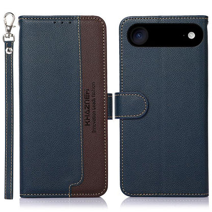 KHAZNEH Litchi Texture Leather RFID Phone Case, For iPhone 16e / 17e, For iPhone 17 Pro Max, For iPhone 17 Pro, For iPhone 17, For iPhone Air, For iPhone 16 Pro Max
