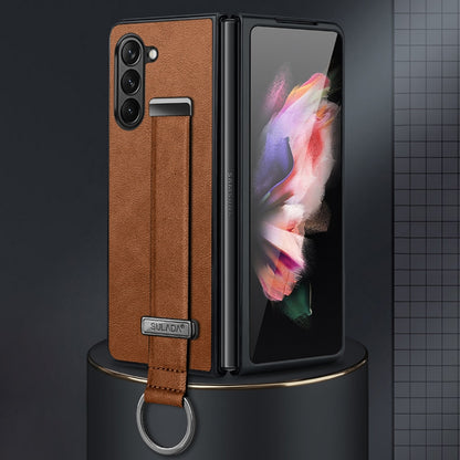 SULADA PC Hybrid Leather Texture Skin Feel Shockproof Phone Case, For Samsung Galaxy Z Flip7 FE / Flip6, For Samsung Galaxy Z Fold6, For Samsung Galaxy Z Fold5, For Samsung Galaxy Flip5