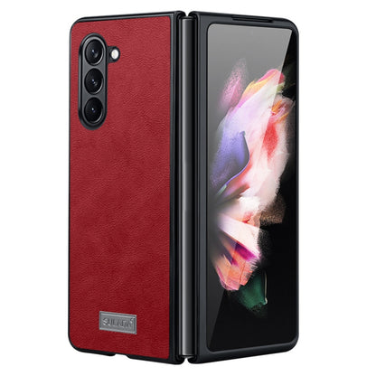 SULADA Shockproof TPU + Handmade Leather Phone Case, For Samsung Galaxy Z Fold6, For Samsung Galaxy Z Fold5, For Samsung Galaxy Z Fold4