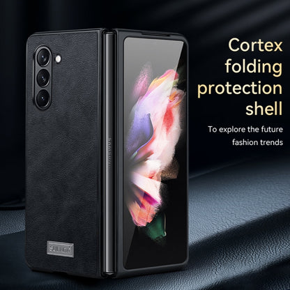 SULADA Shockproof TPU + Handmade Leather Phone Case, For Samsung Galaxy Z Fold6, For Samsung Galaxy Z Fold5, For Samsung Galaxy Z Fold4