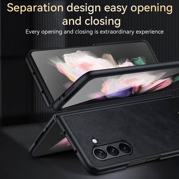 SULADA Shockproof TPU + Handmade Leather Phone Case, For Samsung Galaxy Z Fold6, For Samsung Galaxy Z Fold5, For Samsung Galaxy Z Fold4
