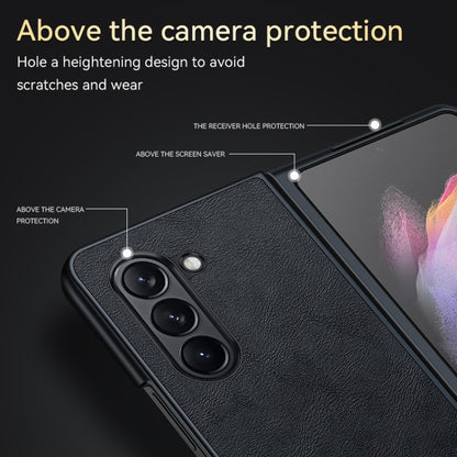 SULADA Shockproof TPU + Handmade Leather Phone Case, For Samsung Galaxy Z Fold6, For Samsung Galaxy Z Fold5, For Samsung Galaxy Z Fold4