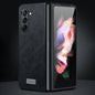 SULADA Shockproof TPU + Handmade Leather Phone Case, For Samsung Galaxy Z Fold6, For Samsung Galaxy Z Fold5, For Samsung Galaxy Z Fold4