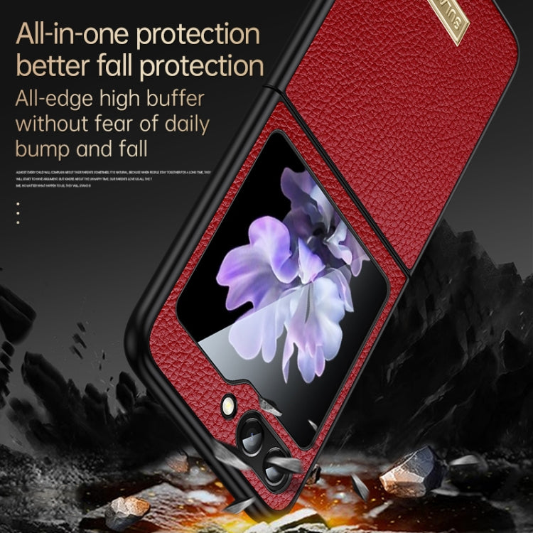 SULADA Shockproof TPU + Litchi Texture Leather Phone Case