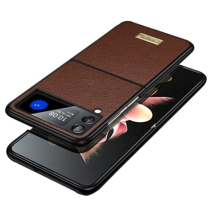 SULADA Shockproof TPU + Litchi Texture Leather Phone Case