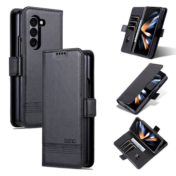 AZNS Magnetic Calf Texture Flip Leather Phone Case, For Samsung Galaxy Z Fold7 5G, For Samsung Galaxy Z Flip7 5G, For Samsung Galaxy Z Fold6 5G, For Samsung Galaxy Z Fold5 5G