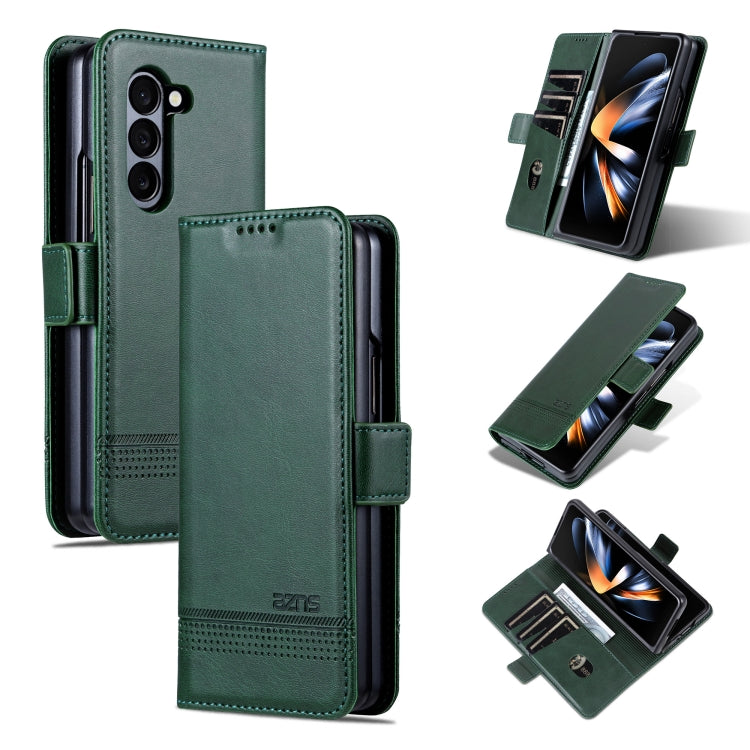 AZNS Magnetic Calf Texture Flip Leather Phone Case, For Samsung Galaxy Z Fold7 5G, For Samsung Galaxy Z Flip7 5G, For Samsung Galaxy Z Fold6 5G, For Samsung Galaxy Z Fold5 5G