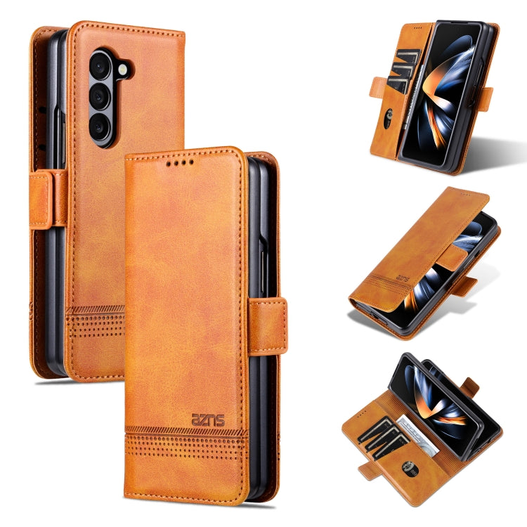 AZNS Magnetic Calf Texture Flip Leather Phone Case, For Samsung Galaxy Z Fold7 5G, For Samsung Galaxy Z Flip7 5G, For Samsung Galaxy Z Fold6 5G, For Samsung Galaxy Z Fold5 5G