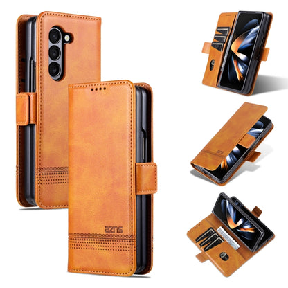 AZNS Magnetic Calf Texture Flip Leather Phone Case, For Samsung Galaxy Z Fold7 5G, For Samsung Galaxy Z Flip7 5G, For Samsung Galaxy Z Fold6 5G, For Samsung Galaxy Z Fold5 5G