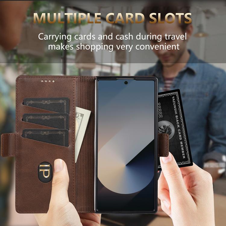AZNS Magnetic Calf Texture Flip Leather Phone Case, For Samsung Galaxy Z Fold7 5G, For Samsung Galaxy Z Flip7 5G, For Samsung Galaxy Z Fold6 5G, For Samsung Galaxy Z Fold5 5G