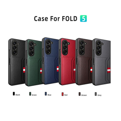 Litchi Texture Card Slot Phone Case, For Samsung Galaxy Z Fold5 5G, For Samsung Galaxy Z Flip5 5G