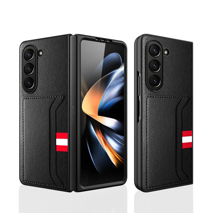 Litchi Texture Card Slot Phone Case, For Samsung Galaxy Z Fold5 5G, For Samsung Galaxy Z Flip5 5G