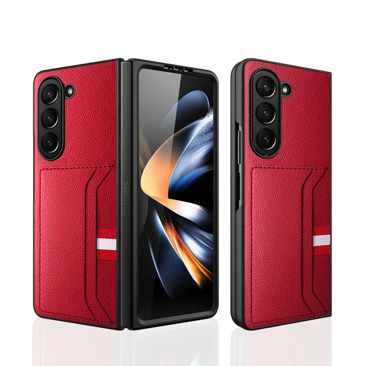 Litchi Texture Card Slot Phone Case, For Samsung Galaxy Z Fold5 5G, For Samsung Galaxy Z Flip5 5G