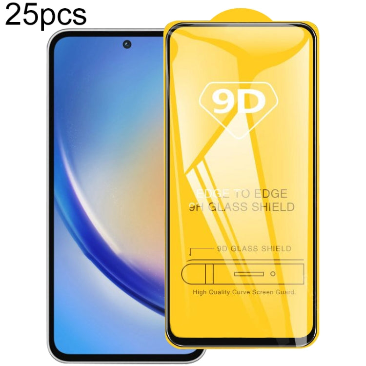25pcs 9D Full Glue Screen Tempered Glass Film, For Galaxy F07e 4G, For Samsung Galaxy M17e 5G, For Samsung Galaxy M17 5G, For Samsung Galaxy F17 5G, For Samsung Galaxy A57, For Samsung Galaxy A37, For Samsung Galaxy A27, For Samsung Galaxy F36 5G      ...