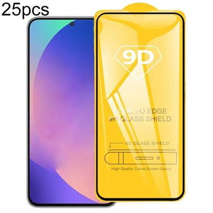 25pcs 9D Full Glue Screen Tempered Glass Film, For Galaxy F07e 4G, For Samsung Galaxy M17e 5G, For Samsung Galaxy M17 5G, For Samsung Galaxy F17 5G, For Samsung Galaxy A57, For Samsung Galaxy A37, For Samsung Galaxy A27, For Samsung Galaxy F36 5G      ...