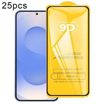 25pcs 9D Full Glue Screen Tempered Glass Film