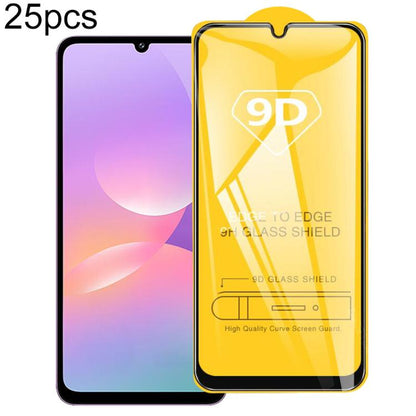 25pcs 9D Full Glue Screen Tempered Glass Film, For Galaxy F07e 4G, For Samsung Galaxy M17e 5G, For Samsung Galaxy M17 5G, For Samsung Galaxy F17 5G, For Samsung Galaxy A57, For Samsung Galaxy A37, For Samsung Galaxy A27, For Samsung Galaxy F36 5G      ...