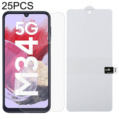 25pcs Full Screen Protector Explosion-proof Hydrogel Film, For Samsung Galaxy S24+ 5G, For Samsung Galaxy S24 5G, For Samsung Galaxy M34 5G / F34 / A15, For Samsung Galaxy S23 FE 5G