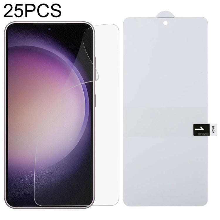 25pcs Full Screen Protector Explosion-proof Hydrogel Film, For Samsung Galaxy S24+ 5G, For Samsung Galaxy S24 5G, For Samsung Galaxy M34 5G / F34 / A15, For Samsung Galaxy S23 FE 5G