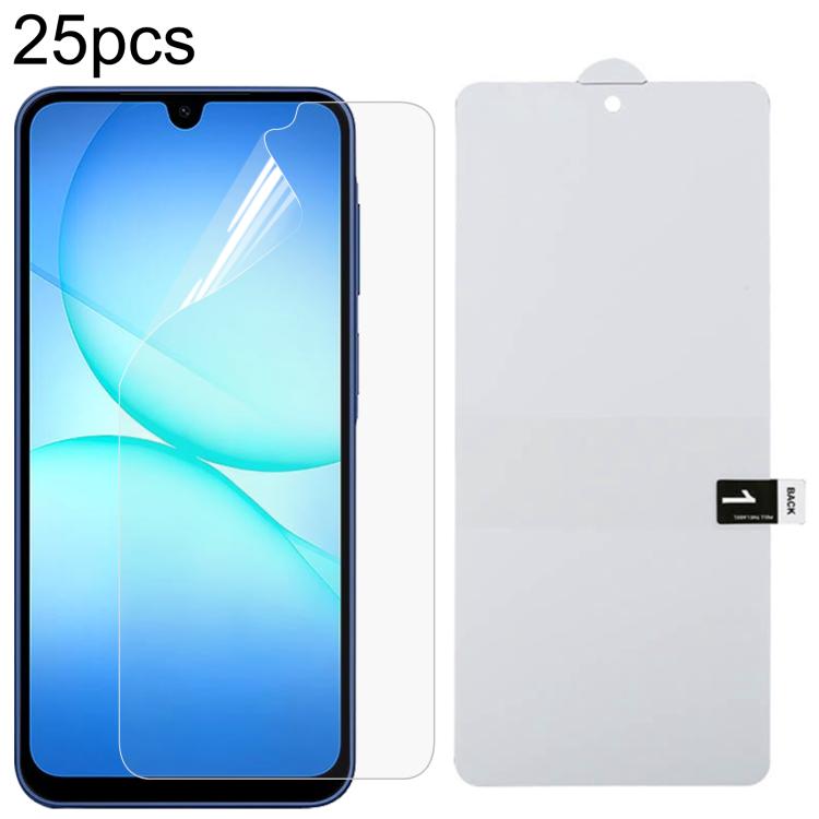 25pcs Full Screen Protector Explosion-proof Hydrogel Film, For Galaxy Buddy5 5G, For Galaxy S26 FE 5G, For Galaxy F07e 4G, For Samsung Galaxy M17e 5G, For Samsung Galaxy M07 4G, For Samsung Galaxy F17 5G, For Samsung Galaxy A57, For Samsung Galaxy A37 ...
