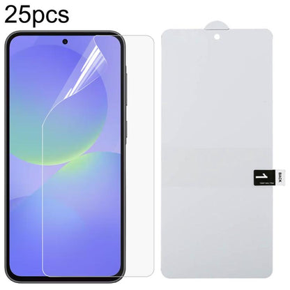 25pcs Full Screen Protector Explosion-proof Hydrogel Film, For Galaxy S26 FE 5G, For Galaxy F07e 4G, For Samsung Galaxy M17e 5G, For Samsung Galaxy M07 4G, For Samsung Galaxy F17 5G, For Samsung Galaxy A57, For Samsung Galaxy A37, For Samsung Galaxy A2...