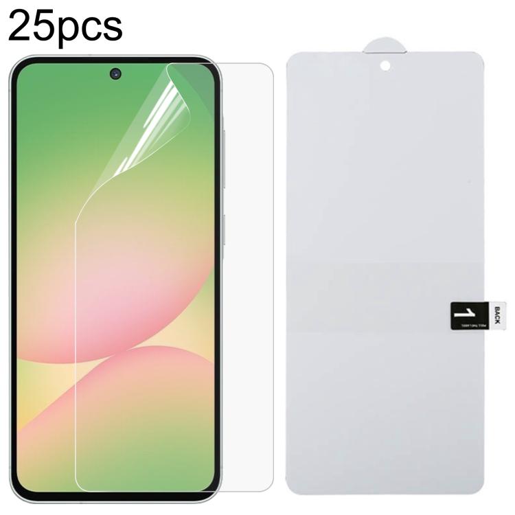 25pcs Full Screen Protector Explosion-proof Hydrogel Film, For Galaxy Buddy5 5G, For Galaxy S26 FE 5G, For Galaxy F07e 4G, For Samsung Galaxy M17e 5G, For Samsung Galaxy M07 4G, For Samsung Galaxy F17 5G, For Samsung Galaxy A57, For Samsung Galaxy A37 ...