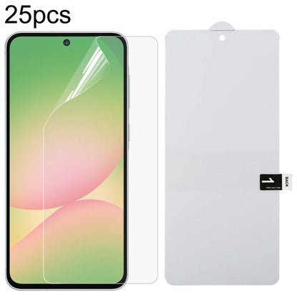 25pcs Full Screen Protector Explosion-proof Hydrogel Film, For Galaxy Buddy5 5G, For Galaxy S26 FE 5G, For Galaxy F07e 4G, For Samsung Galaxy M17e 5G, For Samsung Galaxy M07 4G, For Samsung Galaxy F17 5G, For Samsung Galaxy A57, For Samsung Galaxy A37 ...