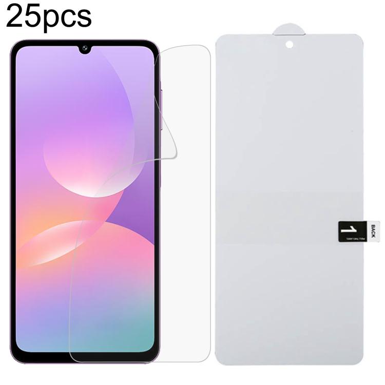 25pcs Full Screen Protector Explosion-proof Hydrogel Film, For Galaxy Buddy5 5G, For Galaxy S26 FE 5G, For Galaxy F07e 4G, For Samsung Galaxy M17e 5G, For Samsung Galaxy M07 4G, For Samsung Galaxy F17 5G, For Samsung Galaxy A57, For Samsung Galaxy A37 ...