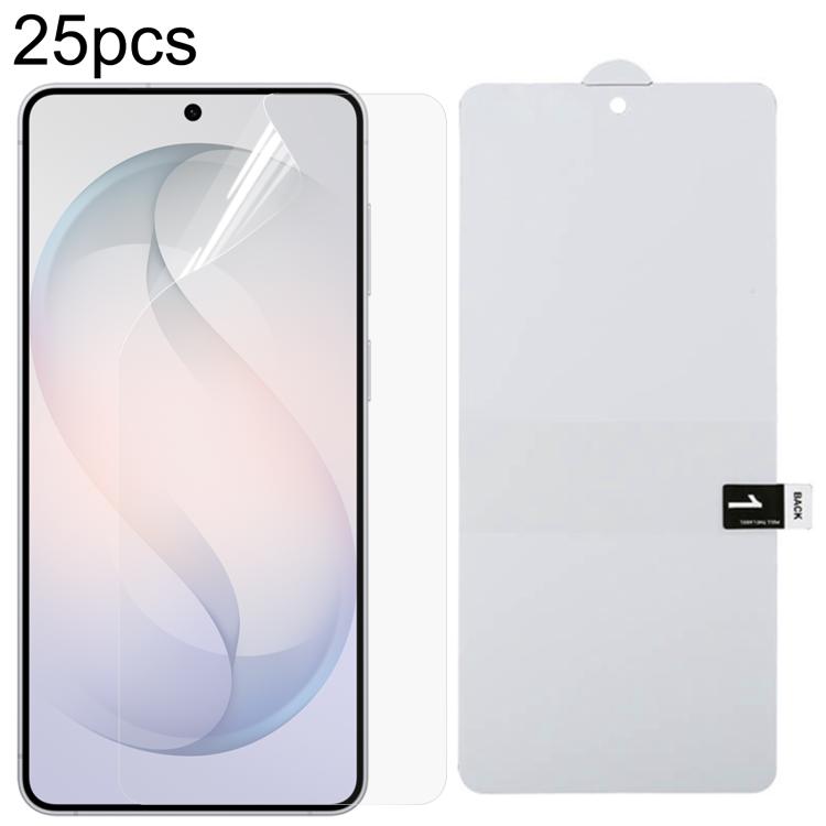 25pcs Full Screen Protector Explosion-proof Hydrogel Film, For Galaxy Buddy5 5G, For Galaxy S26 FE 5G, For Galaxy F07e 4G, For Samsung Galaxy M17e 5G, For Samsung Galaxy M07 4G, For Samsung Galaxy F17 5G, For Samsung Galaxy A57, For Samsung Galaxy A37 ...