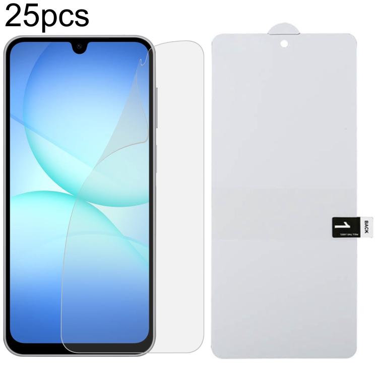 25pcs Full Screen Protector Explosion-proof Hydrogel Film, For Galaxy Buddy5 5G, For Galaxy S26 FE 5G, For Galaxy F07e 4G, For Samsung Galaxy M17e 5G, For Samsung Galaxy M07 4G, For Samsung Galaxy F17 5G, For Samsung Galaxy A57, For Samsung Galaxy A37 ...