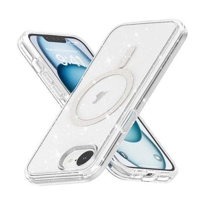 Terminator Style Glitter Powder MagSafe Magnetic Phone Case, For iPhone 16e, For iPhone 16 Pro Max, For iPhone 16 Pro, For iPhone 16 Plus