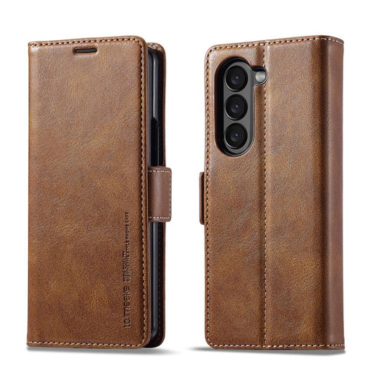 LC.IMEEKE RFID Anti-theft Leather Phone Case, For Galaxy Z Fold8 Ultra 5G, For Galaxy Z Flip8 5G, For Samsung Galaxy Z Flip6 / Flip7 FE, For Samsung Galaxy Z Fold7 5G, For Samsung Galaxy Z Flip7 5G, For Samsung Galaxy Z Fold6 5G