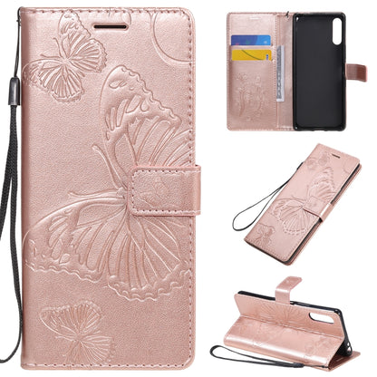 3D Butterflies Embossing Pattern Horizontal Flip Leather Case with Holder & Card Slot & Wallet, Series 2