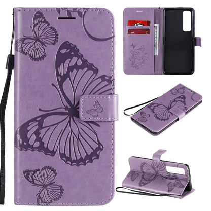 3D Butterflies Embossing Pattern Horizontal Flip Leather Case with Holder & Card Slot & Wallet, Series 2