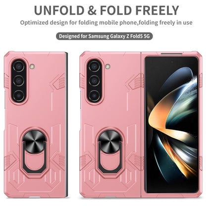 Matte UV Armor Ring Shockproof Phone Case, For Samsung Galaxy Z Fold5 5G, For Samsung Galaxy Z Flip5 5G