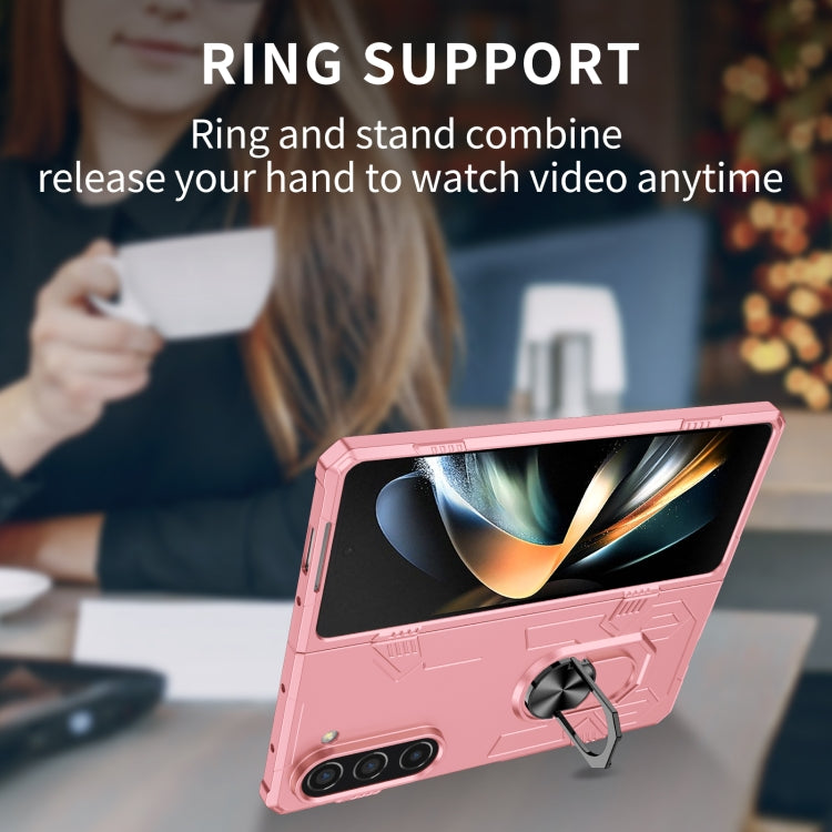 Matte UV Armor Ring Shockproof Phone Case, For Samsung Galaxy Z Fold5 5G, For Samsung Galaxy Z Flip5 5G