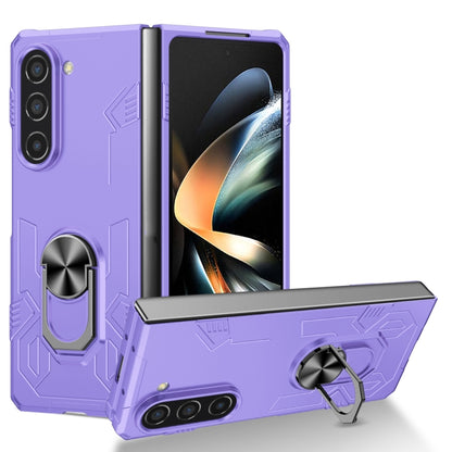 Matte UV Armor Ring Shockproof Phone Case, For Samsung Galaxy Z Fold5 5G, For Samsung Galaxy Z Flip5 5G