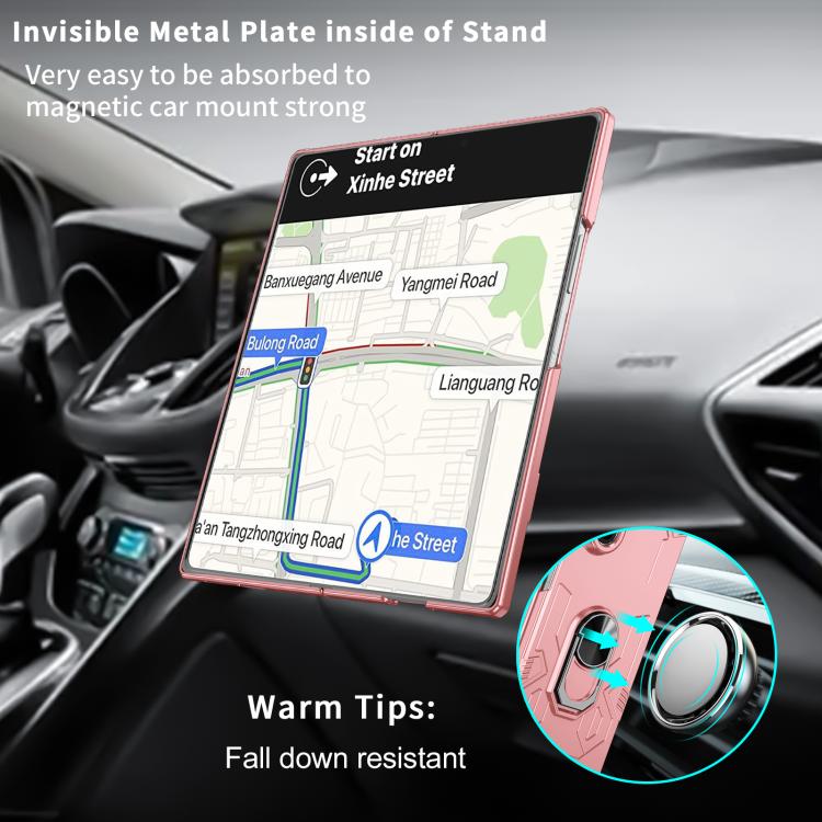 Matte UV Armor Ring Shockproof Phone Case