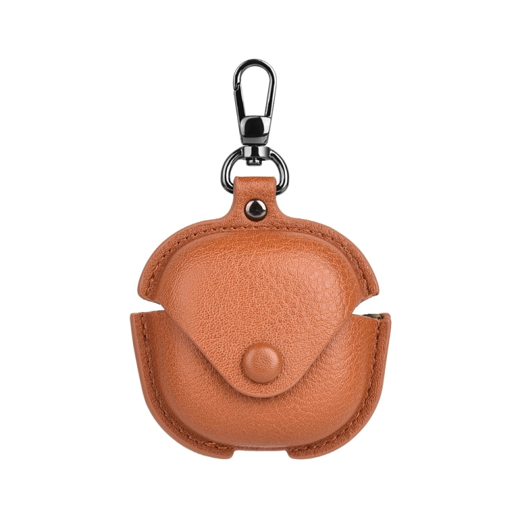 Leather TWS Earphone Protective Case with Hook, For Samsung Galaxy Buds Live / Pro