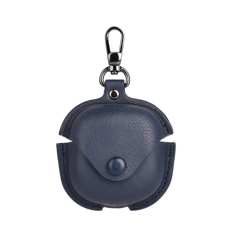 Leather TWS Earphone Protective Case with Hook, For Samsung Galaxy Buds Live / Pro