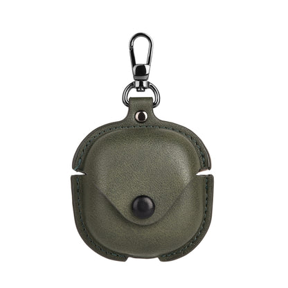 Leather TWS Earphone Protective Case with Hook, For Samsung Galaxy Buds Live / Pro