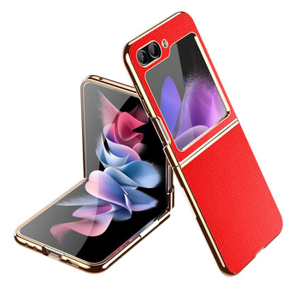 Electroplate Litchi Pattern Leather Phone Case