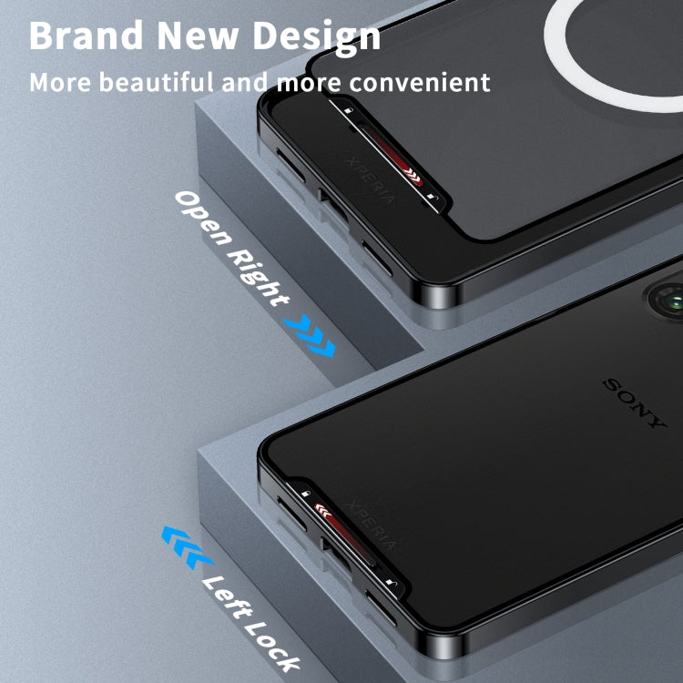 Frosted Metal MagSafe Magnetic Phone Case, For Sony Xperia 1 VI, For Sony Xperia 1 V, For Sony Xperia 10 V, For Sony Xperia 10 IV