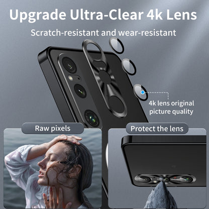 Frosted Metal MagSafe Magnetic Phone Case, For Sony Xperia 1 VI, For Sony Xperia 1 V, For Sony Xperia 10 V, For Sony Xperia 10 IV