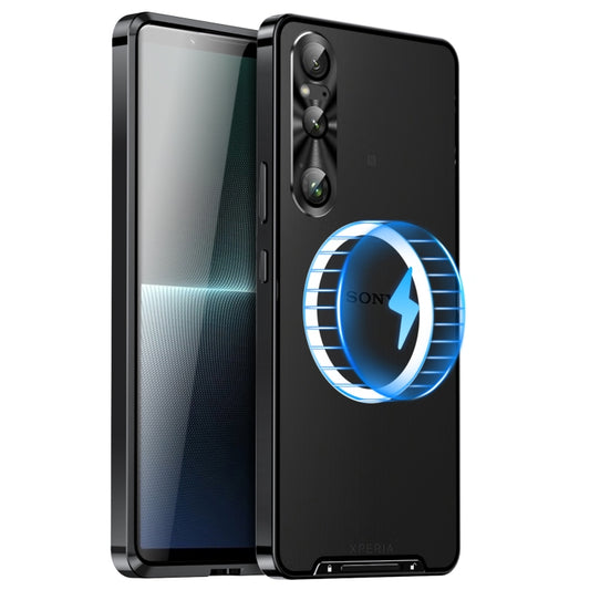 Frosted Metal MagSafe Magnetic Phone Case, For Sony Xperia 1 VI, For Sony Xperia 10 V, For Sony Xperia 10 IV
